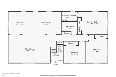 Floorplan - 5610 Nickview Dr, Cincinnati, OH 45247 photo 1 of 3