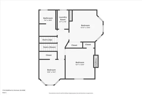 Floorplan - 1716 Mcmillan St, Cincinnati, OH 45206 photo 2 of 5