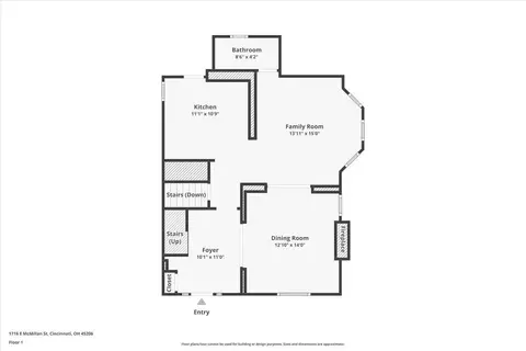 Floorplan - 1716 Mcmillan St, Cincinnati, OH 45206 photo 1 of 5