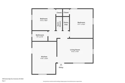 Floorplan - 1709 Centerridge Ave, Cincinnati, OH 45231 photo 1 of 1