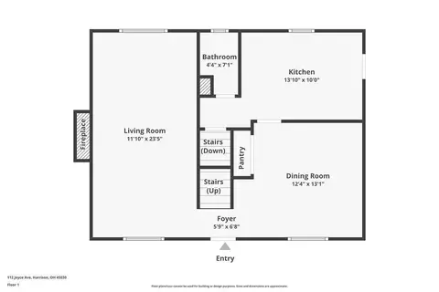 Floorplan - 112 Joyce Ave, Harrison, OH 45030 photo 2 of 3