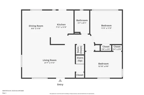 Floorplan - 5035 Willnet Dr, Cincinnati, OH 45238 photo 2 of 4