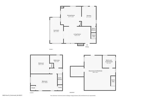 Floorplan - 3933 Vine St, Cincinnati, OH 45217 photo 1 of 1