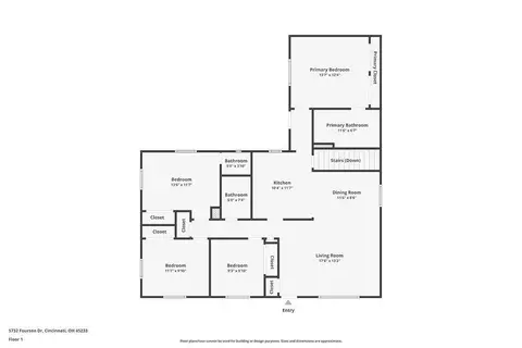Floorplan - 5732 Fourson Dr, Cincinnati, OH 45233 photo 3 of 3
