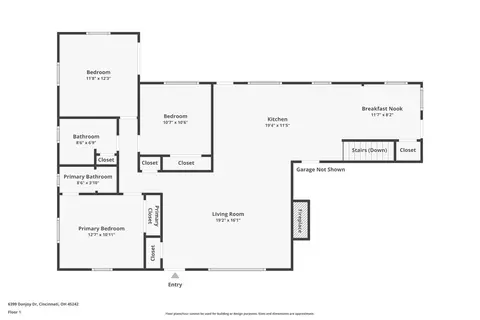 Floorplan - 6399 Donjoy Dr, Blue Ash, OH 45242 photo 2 of 2