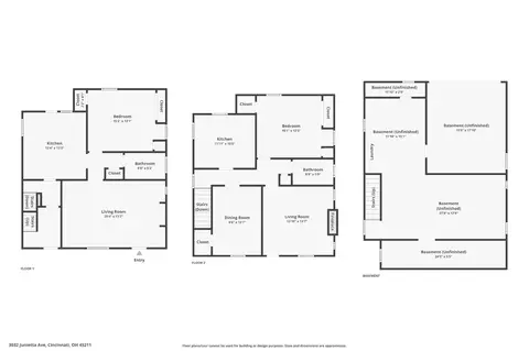 Floorplan - 3032 Junietta Ave, Cincinnati, OH 45211 photo 2 of 4