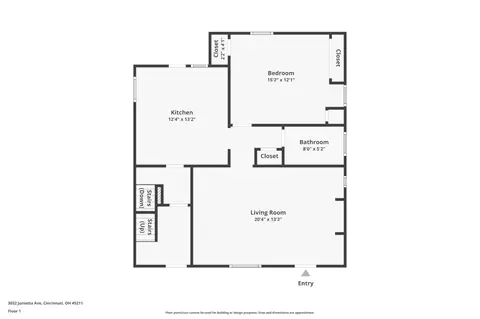 Floorplan - 3032 Junietta Ave, Cincinnati, OH 45211 photo 3 of 4