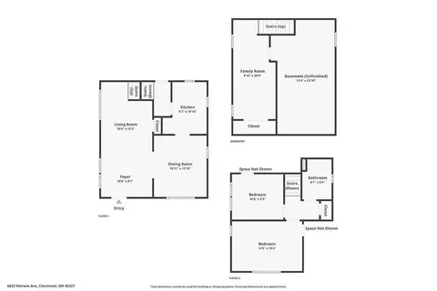 Floorplan - 6622 Merwin Ave, Cincinnati, OH 45227 photo 4 of 4