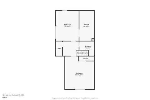 Floorplan - 1605 Ruth Ave, Cincinnati, OH 45207 photo 4 of 4