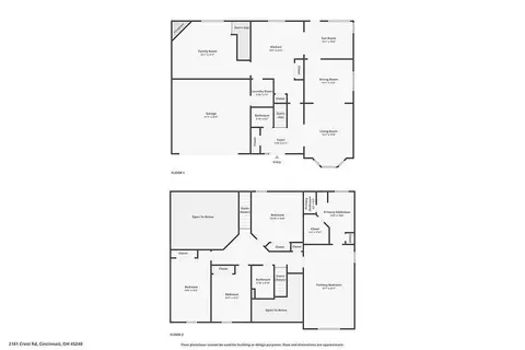 Floorplan - 2161 Crest Rd, Forest Park, OH 45240 photo 1 of 3