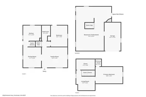 Floorplan - 2526 Bremont Ave, Golf Manor, OH 45237 photo 1 of 3
