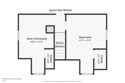 Floorplan - 6814 Marvin Ave, Cincinnati, OH 45224 photo 2 of 2