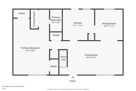 Floorplan - 833 Galbraith Rd, Cincinnati, OH 45231 photo 1 of 2