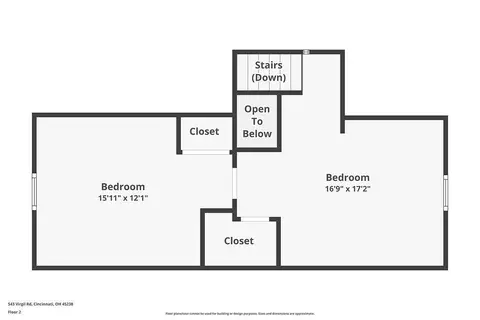 Floorplan - 543 Virgil Rd, Cincinnati, OH 45238 photo 4 of 4