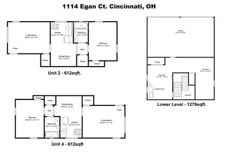 Floorplan - 1114 Egan Ct, Cincinnati, OH 45229 photo 1 of 4