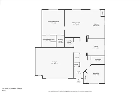 Floorplan - 520 Hafton Ct, Maineville, OH 45039 photo 1 of 1