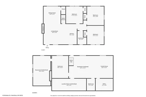 Floorplan - 45 Windsor Dr, Hamilton, OH 45013 photo 3 of 3