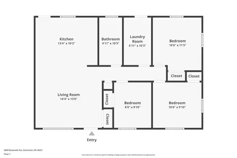 Floorplan - 2659 Roosevelt Ave, Cincinnati, OH 45231 photo 1 of 1