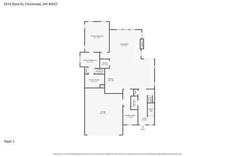 Floorplan - 5312 Dora Ave, Cincinnati, OH 45227 photo 3 of 3