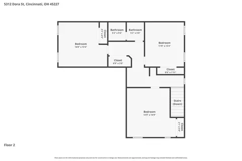 Floorplan - 5312 Dora Ave, Cincinnati, OH 45227 photo 1 of 3