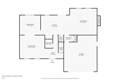 Floorplan - 8363 Shadowpoint Ct, Montgomery, OH 45242 photo 2 of 3