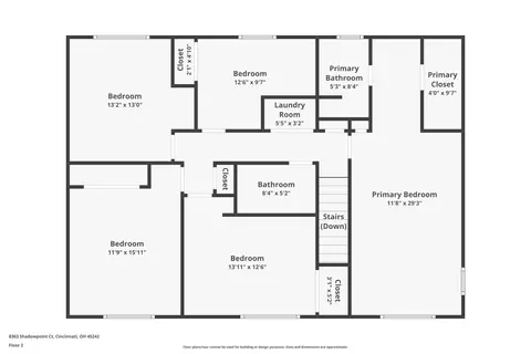Floorplan - 8363 Shadowpoint Ct, Montgomery, OH 45242 photo 1 of 3