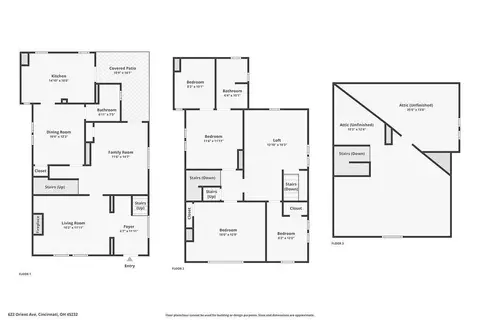 Floorplan - 622 Orient Ave, Cincinnati, OH 45232 photo 1 of 4
