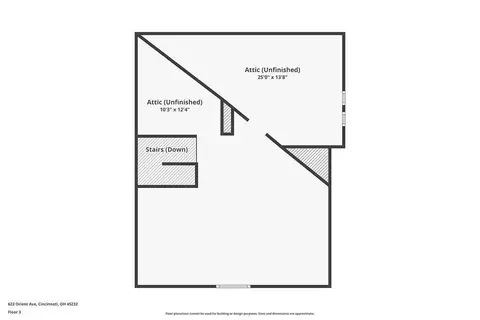 Floorplan - 622 Orient Ave, Cincinnati, OH 45232 photo 4 of 4