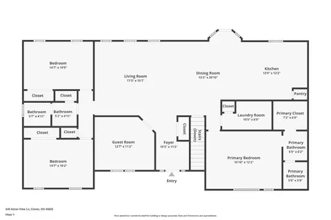 Floorplan - 540 Aston View Ln, Cleves, OH 45002 photo 1 of 3