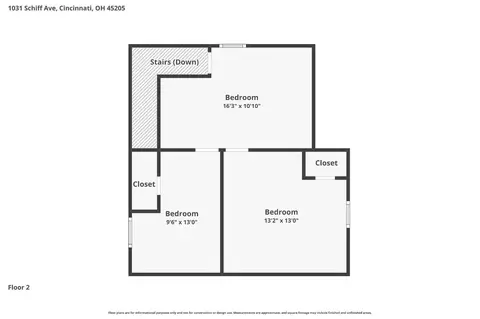 Floorplan - 1031 Schiff Ave, Cincinnati, OH 45205 photo 3 of 5