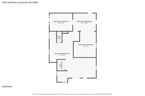 Floorplan - 1031 Schiff Ave, Cincinnati, OH 45205 photo 4 of 5