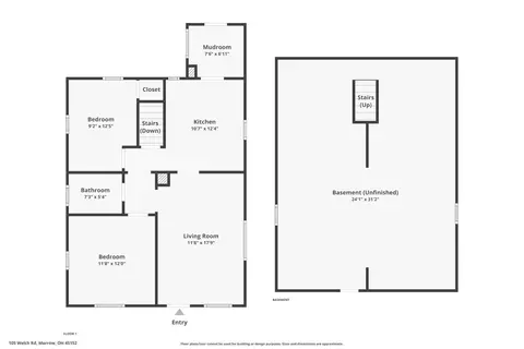 Floorplan - 105 Welch Rd, Morrow, OH 45152 photo 2 of 3