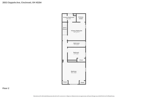 Floorplan - 2832 Claypole Ave, Cincinnati, OH 45204 photo 3 of 3