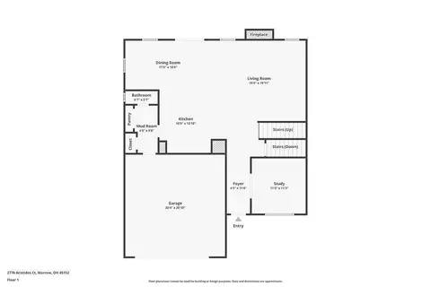 Floorplan - 2776 Aristides Ct, Morrow, OH 45152 photo 1 of 3