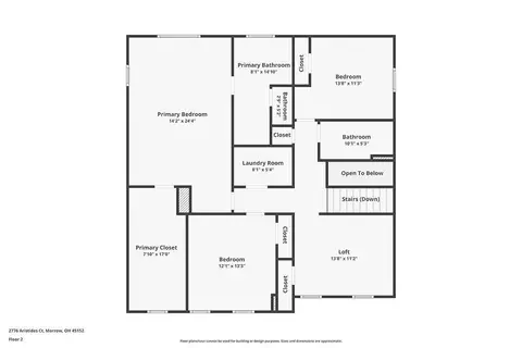 Floorplan - 2776 Aristides Ct, Morrow, OH 45152 photo 2 of 3