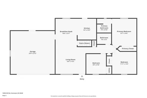 Floorplan - 10493 Mill Rd, Cincinnati, OH 45240 photo 1 of 3
