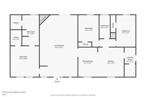 Floorplan - 5635 Thomas Rd, Georgetown, OH 45121 photo 1 of 1