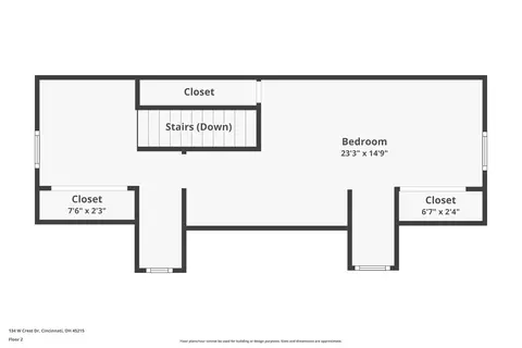Floorplan - 134 W Crest Dr, Reading, OH 45215 photo 2 of 3