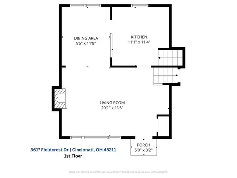 Floorplan - 3617 Fieldcrest Dr, Cincinnati, OH 45211 photo 1 of 4