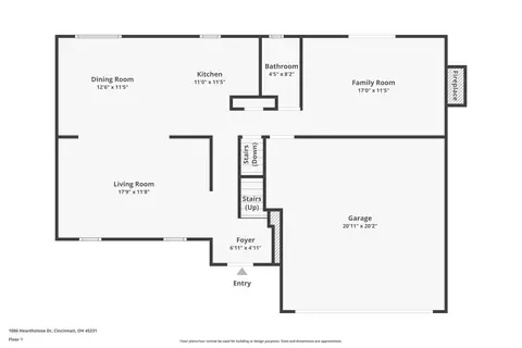 Floorplan - 1006 Hearthstone Dr, Cincinnati, OH 45231 photo 1 of 2