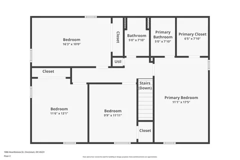 Floorplan - 1006 Hearthstone Dr, Cincinnati, OH 45231 photo 2 of 2