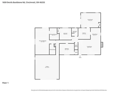 Floorplan - 1659 Devils Backbone Rd, Cincinnati, OH 45233 photo 1 of 3