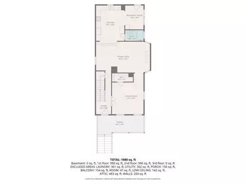Floorplan - 416 Torrence Ct, Cincinnati, OH 45202 photo 1 of 5