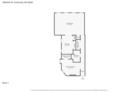 Floorplan - 1408 Elm St, Cincinnati, OH 45202 photo 1 of 1