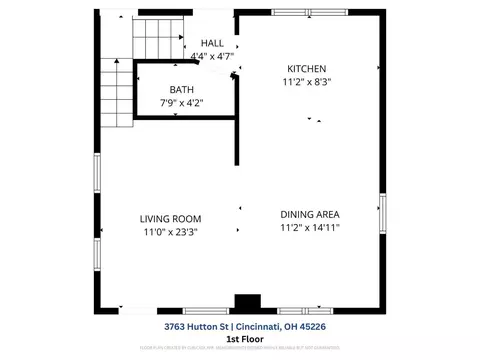 Floorplan - 3763 Hutton St, Cincinnati, OH 45226 photo 1 of 3