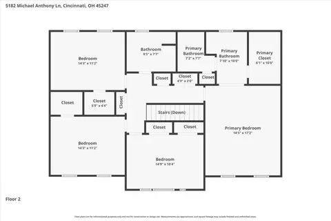Floorplan - 5182 Michael Anthony Ln, Cincinnati, OH 45247 photo 2 of 3