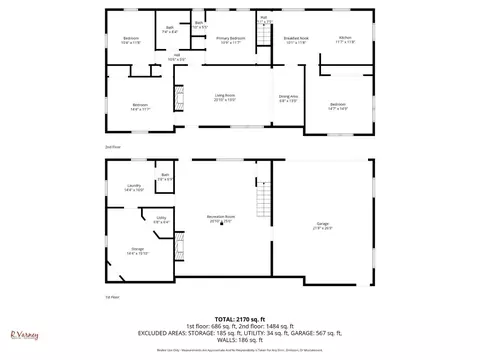 Floorplan - 496 Elm Dr, Cincinnati, OH 45255 photo 1 of 3