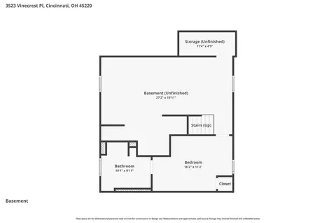 Floorplan - 3523 Vinecrest Pl, Cincinnati, OH 45220 photo 1 of 3
