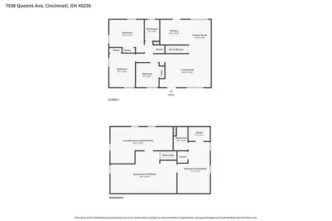 Floorplan - 7938 Queens Ave, Cincinnati, OH 45236 photo 1 of 2