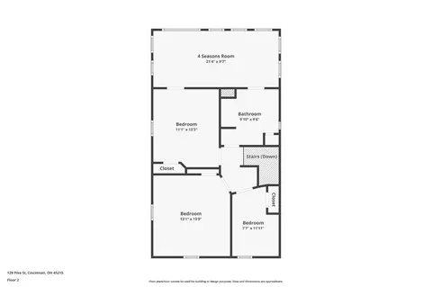 Floorplan - 129 Pike St, Reading, OH 45215 photo 2 of 3